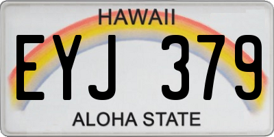 HI license plate EYJ379