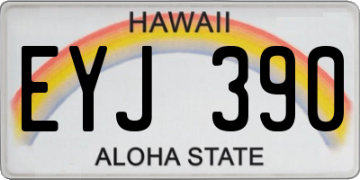 HI license plate EYJ390