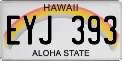 HI license plate EYJ393