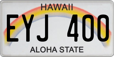 HI license plate EYJ400