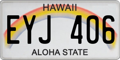 HI license plate EYJ406