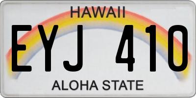 HI license plate EYJ410