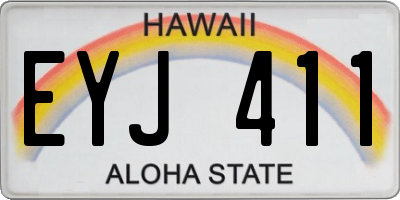 HI license plate EYJ411