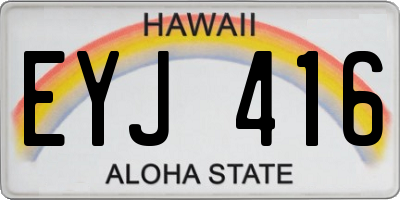 HI license plate EYJ416