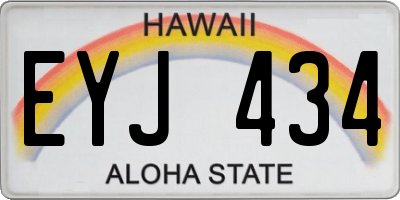 HI license plate EYJ434