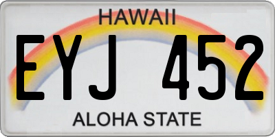 HI license plate EYJ452