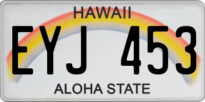 HI license plate EYJ453