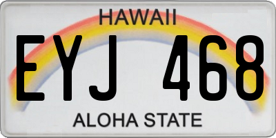 HI license plate EYJ468