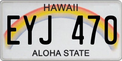 HI license plate EYJ470