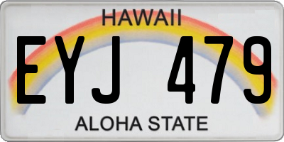 HI license plate EYJ479