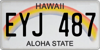 HI license plate EYJ487