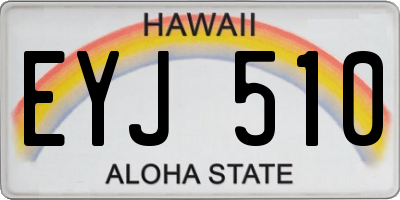 HI license plate EYJ510