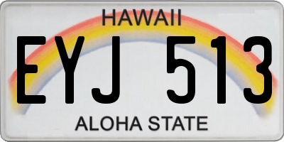 HI license plate EYJ513