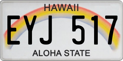 HI license plate EYJ517