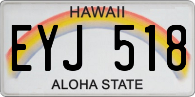 HI license plate EYJ518