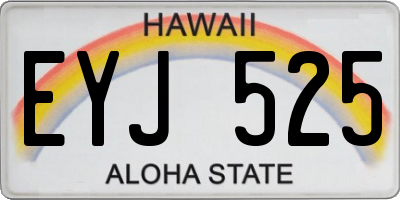 HI license plate EYJ525