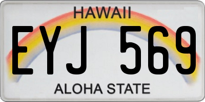 HI license plate EYJ569