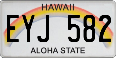 HI license plate EYJ582