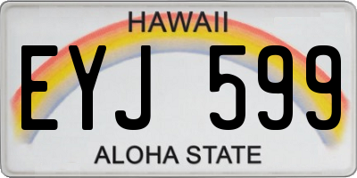 HI license plate EYJ599
