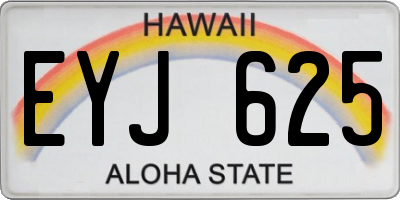HI license plate EYJ625