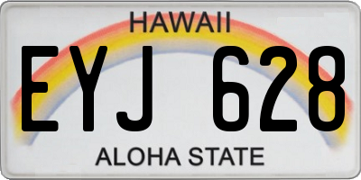 HI license plate EYJ628