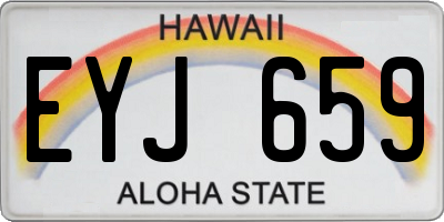 HI license plate EYJ659