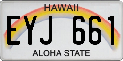 HI license plate EYJ661