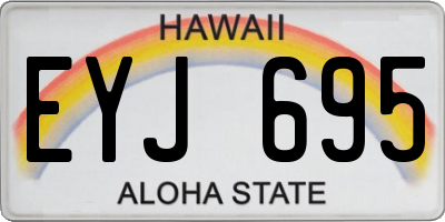 HI license plate EYJ695