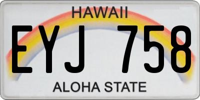 HI license plate EYJ758