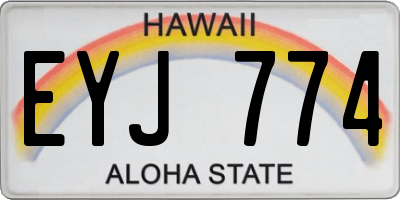HI license plate EYJ774