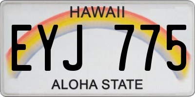 HI license plate EYJ775