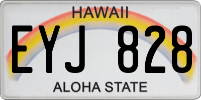 HI license plate EYJ828
