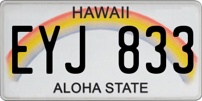 HI license plate EYJ833