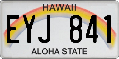 HI license plate EYJ841