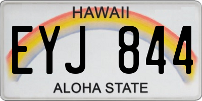 HI license plate EYJ844