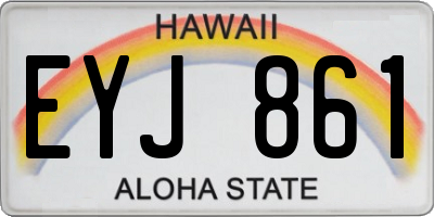 HI license plate EYJ861