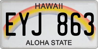 HI license plate EYJ863