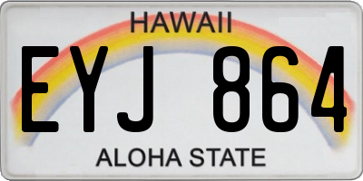 HI license plate EYJ864