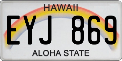 HI license plate EYJ869