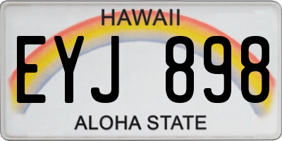 HI license plate EYJ898