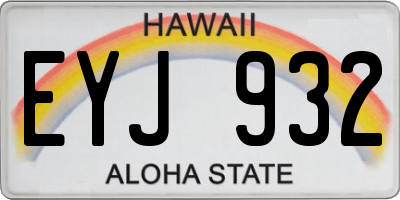HI license plate EYJ932
