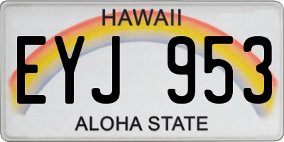 HI license plate EYJ953
