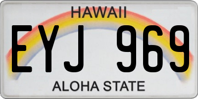 HI license plate EYJ969