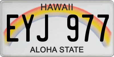 HI license plate EYJ977