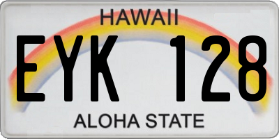 HI license plate EYK128