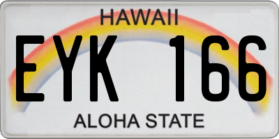 HI license plate EYK166