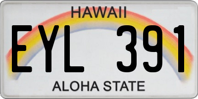 HI license plate EYL391
