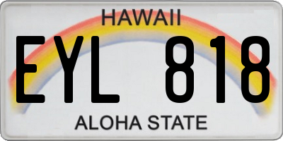 HI license plate EYL818
