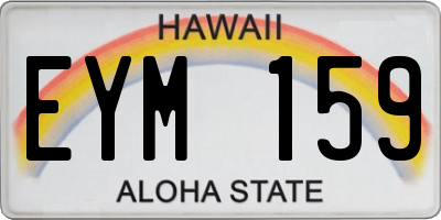 HI license plate EYM159