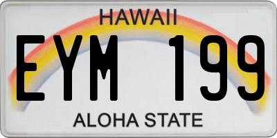 HI license plate EYM199